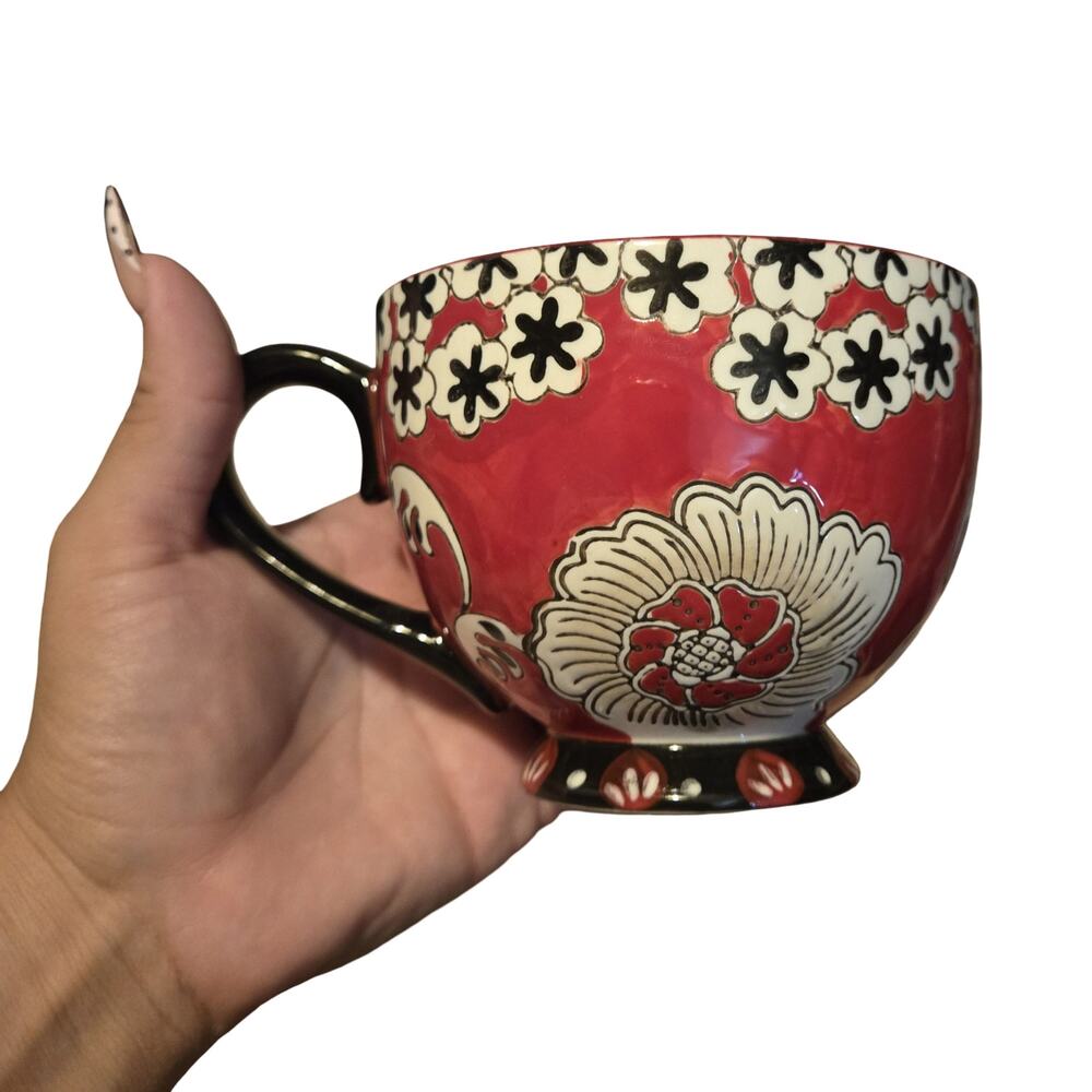 Dutch Wax Handpainted Ceramic Mug